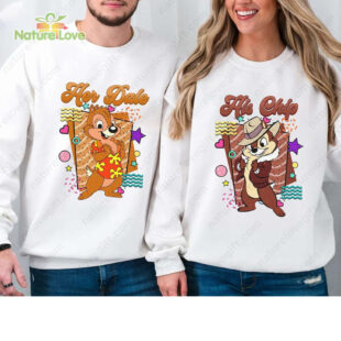 Chip And Dale Her Dale His Chip Cartoon Valentine's Day Couple Shirt