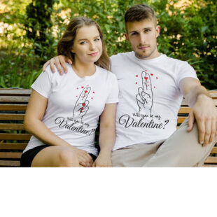 Hands Hug Will You Be My Valentine's Day Couple Shirt