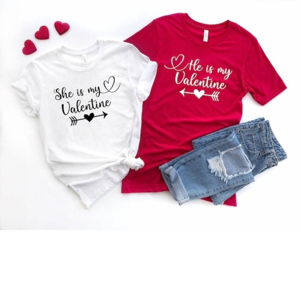 She He Is My Valentine's Day Couple shirt